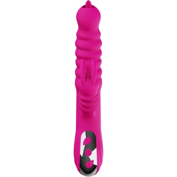 ARMONY - VIBRADOR MULTIFUNCIÓN CONEJO DOBLE LENGUA EFECTO CALOR F