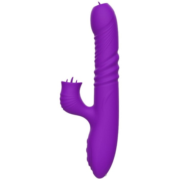 ARMONY - VIBRATEUR LAPIN ENTIÈREMENT G SPOT AVEC LANGUE STIMULANTE EFFET CHALEUR VIOLET ARMONY VIBRATORS