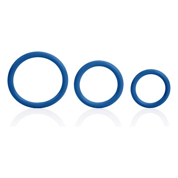 Calexotics - Tri-Ring Azul - Accesorios para el pene