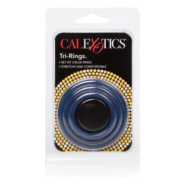 Calexotics - Tri-Ring Azul - Accesorios para el pene