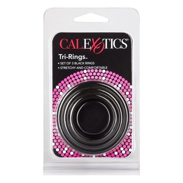 Calexotics - Tri-Ring Negro - Accesorios para el pene