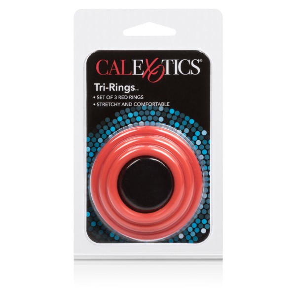 Calexotics - SET DE Tres Anillos Rojos – Accesorios para el pene