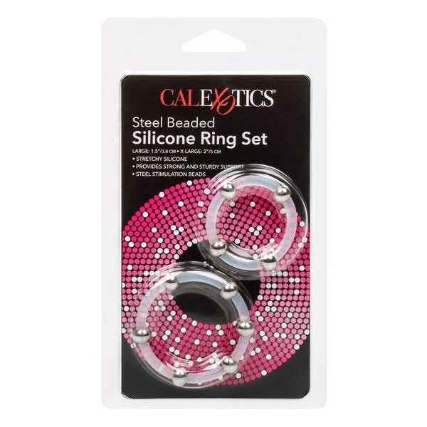 Calexotics - Ensemble DE Bagues EN Silicone Perlées EN Acier