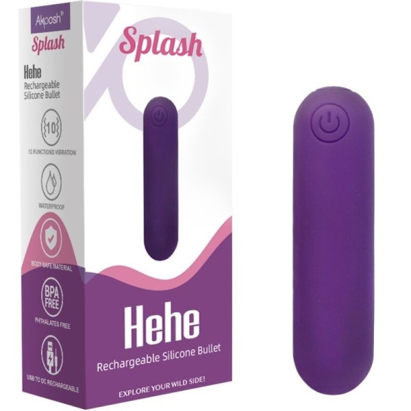 ARMONY - SPLASH HEHE VIBRATEUR BULLET SILICONE 10 VIBRATIONS 65 X 15 CM VIOLET ARMONY STIMULATORS