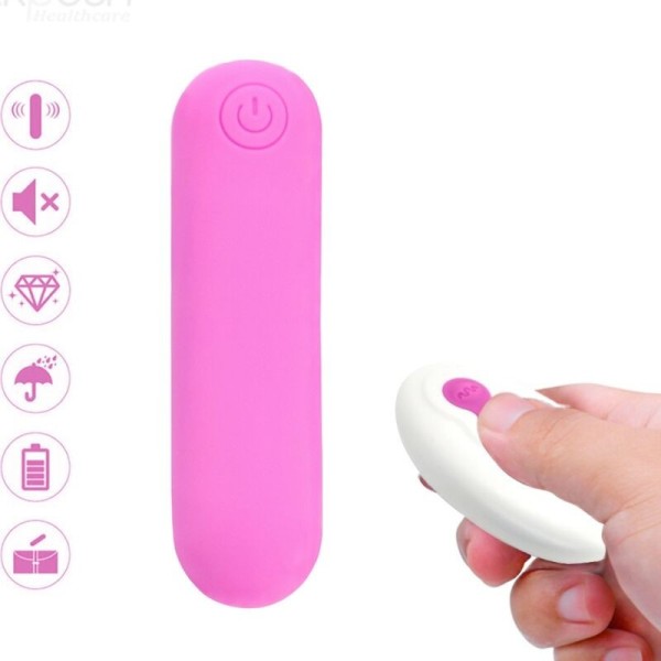 ARMONY - SPLASH JOLINE VIBRATEUR BULLET TÉLÉCOMMANDE EN SILICONE 10 VIBRATIONS 65 X 15 CM ROSE ARMONY STIMULATORS