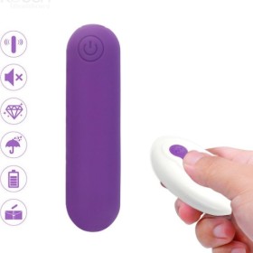 ARMONY - SPLASH JOLINE BULLET VIBRADOR CONTROLE REMOTO EM SILICONE 10 VIBRAÇÕES 6,5 X 1,5 CM ESTIMULADORES ARMONY ROXO