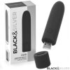 BLACK & SILVER - GERI BULLET VIBRANT RECHARGEABLE USB 8 VIBRATIONS NOIR 10 X 2,2 CM BLACK&SILVER