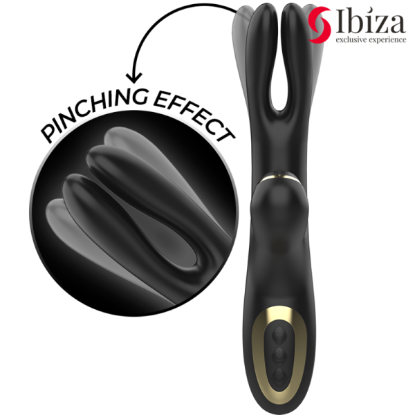 IBIZA - VIBRADOR DOBLE PINZA NEGRO TECNOLOGÍA IBIZA
