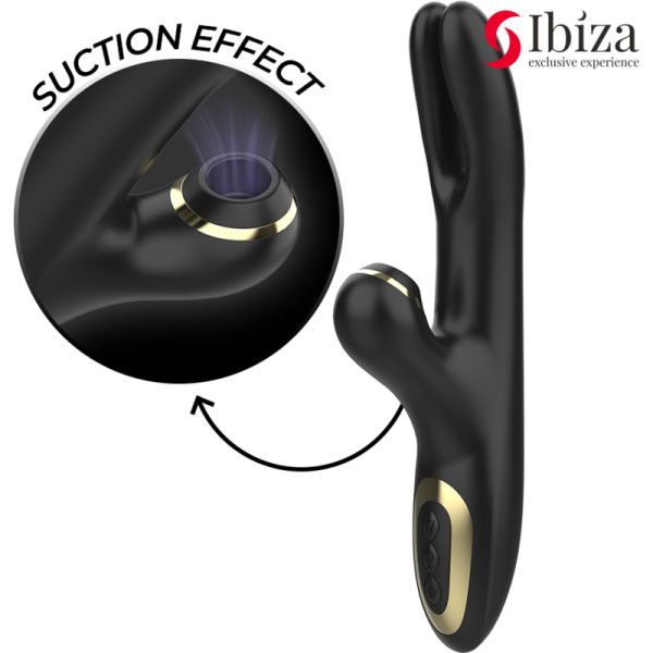 IBIZA - VIBRADOR DOBLE PINZA NEGRO TECNOLOGÍA IBIZA