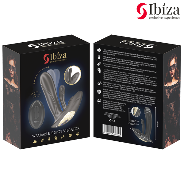 IBIZA - VIBRATEUR PORTABLE AVEC STIMULATION DU POINT G ET DU CLITORIS AVEC TÉLÉCOMMANDE IBIZA TECHNOLOGY
