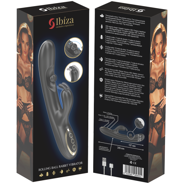 IBIZA - PODEROSO VIBRADOR DE COELHO COM MASSAGEM ROLLING BEAD TECNOLOGIA IBIZA
