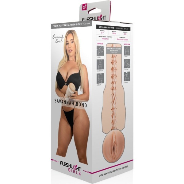 MASTURBATEUR SAVANNAH BOND VAGIN FLESHLIGHT GIRLS