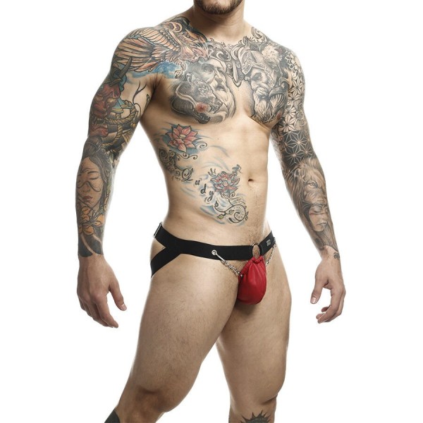 MOB - JOCKSTRAP ROUGE DNGEON AVEC CHAÎNES TAILLE UNIQUE MOB
