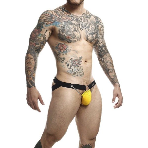 MOB - JOCKSTRAP JAUNE DNGEON AVEC CHAÎNES TAILLE UNIQUE MOB