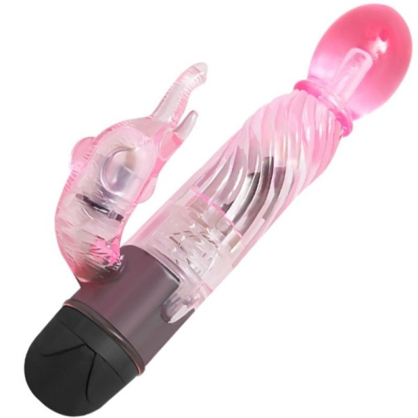 VIBRATEUR AMANT AVEC RABBIT ROSE 10 MODES BAILE VIBRATORS