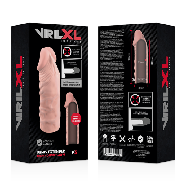 Virilxl - Extensión de Pene de Silicona Líquida Natural V5
