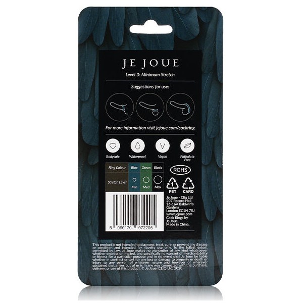 JE Joue - Anillo de silicona azul Estrangulación mínima