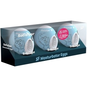 Satisfyer - 3 Huevos Masturbadores Savage - Kit Sex Toys