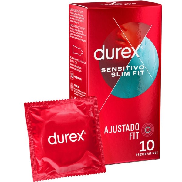 DUREX - SENSITIVO SLIM FIT 10 UNITÉS DUREX CONDOMS - Sensible