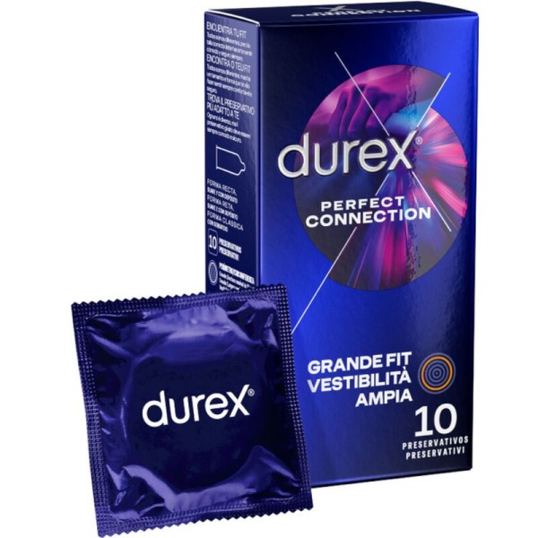 DUREX - CONEXIÓN PERFECTA SILICONA EXTRA LUBRICACIÓN 10 UNIDADES 