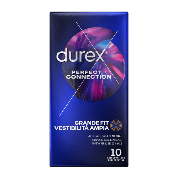 DUREX - CONEXIÓN PERFECTA SILICONA EXTRA LUBRICACIÓN 10 UNIDADES 