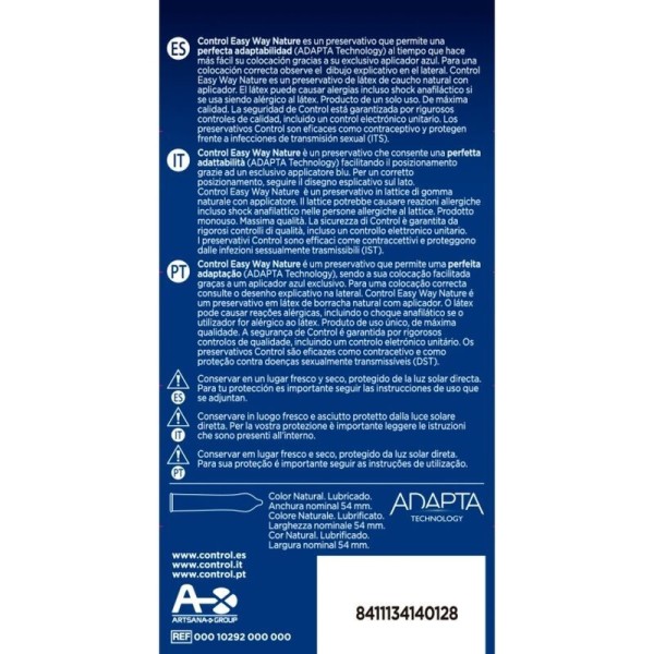 CONTROL - NATURE EASY WAY 10 UNIDADES CONDONES CONTROL - Gama Nat