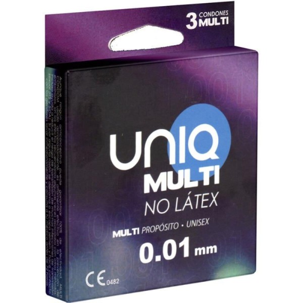 UNIQ - MULTIPreservativos SIN LÁTEX 3 UNIDADES UNIQ - Sin Látex