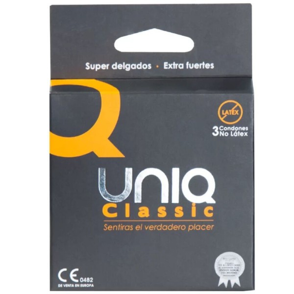 UNIQ - CLASSIC PRÉSERVATIFS SANS LATEX 3 UNITÉS UNIQ - Sans latex