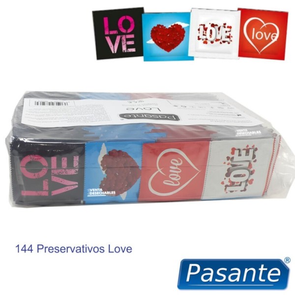 PASANTE - PRÉSERVATIFS LOVE BAG 144 UNITÉS PASANTE - Gamme Naturelle