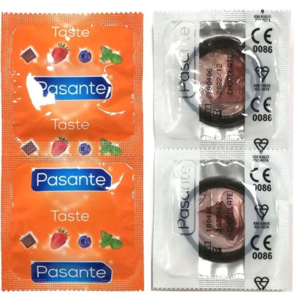 PASANTE - CONDONES TEMPTATION SABOR CHOCOLATE BOLSA 144 UNIDADES 