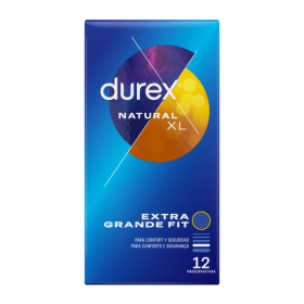 DUREX - NATURAL XL 12 UNIDADES CONDONES DUREX - Talla XL (grande)