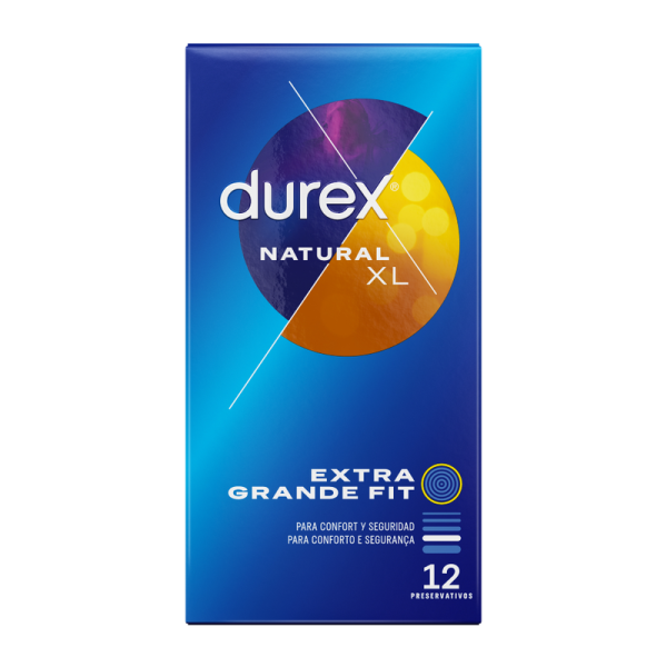 DUREX - NATURAL XL 12 UNIDADES CONDONES DUREX - Talla XL (grande)