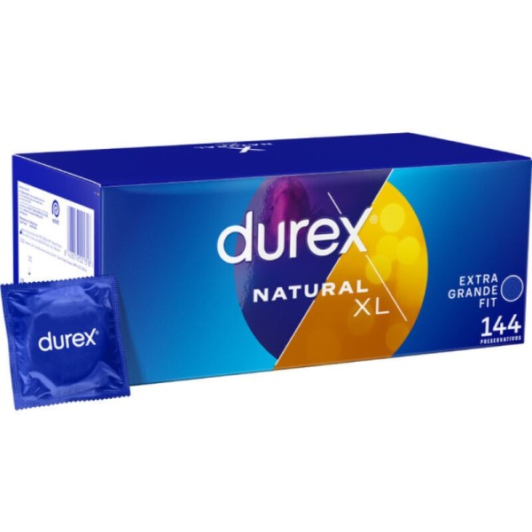 DUREX - EXTRA LARGE XL 144 UNIDADES CONDONES DUREX - Talla XL (gr