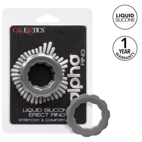 Calexotics - Alpha Erect Ring Gris - Anillos para el pene sin vib