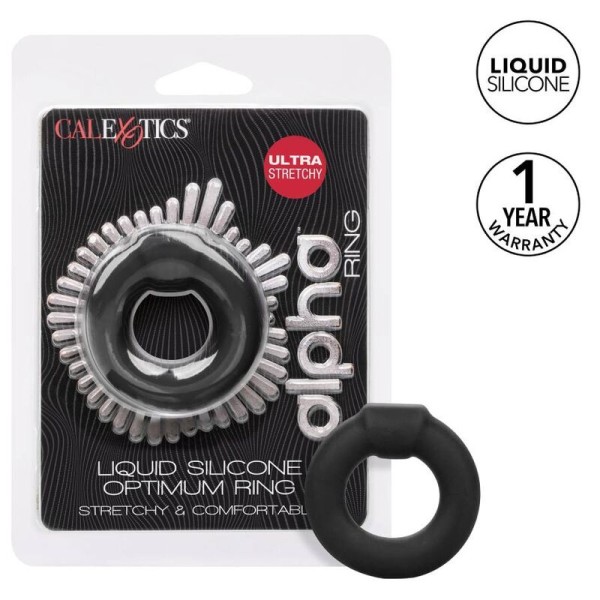 Calexotics - Alpha Optimum Ring Negro – Anillos para el pene sin 