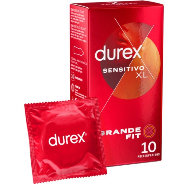 DUREX - PRÉSERVATIFS SENSIBLES XL 10 UNITÉS DUREX CONDOMS - Sensible