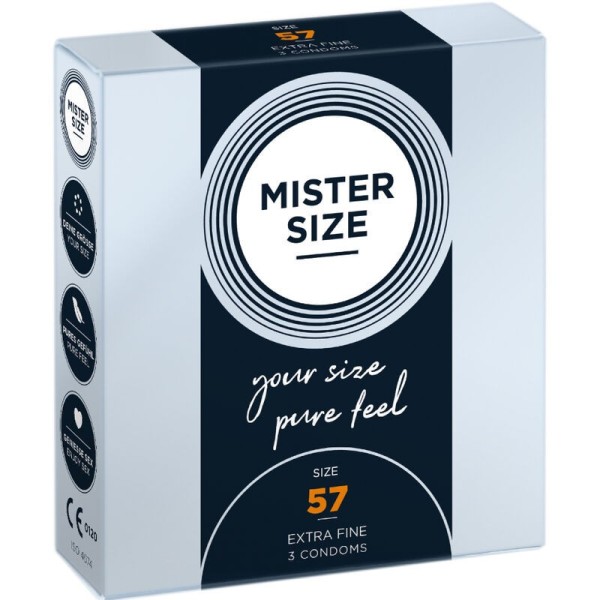 MISTER SIZE - PRÉSERVATIF TAILLE L 57 MM (3 UNITÉS) MISTER SIZE