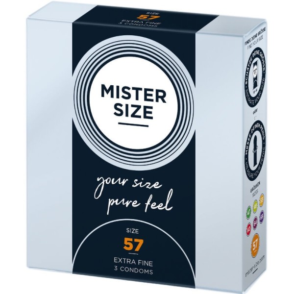 TAMAÑO MISTER - CONDÓN TAMAÑO L 57 MM (3 UNIDADES) TAMAÑO MISTER