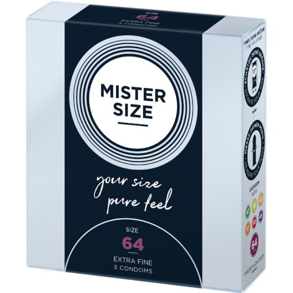 MISTER SIZE - PRÉSERVATIFS TAILLE XXL 64 MM (3 UNITÉS) MISTER SIZE