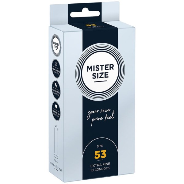 MISTER SIZE - PRÉSERVATIF TAILLE M 53 MM (10 UNITÉS) MISTER SIZE