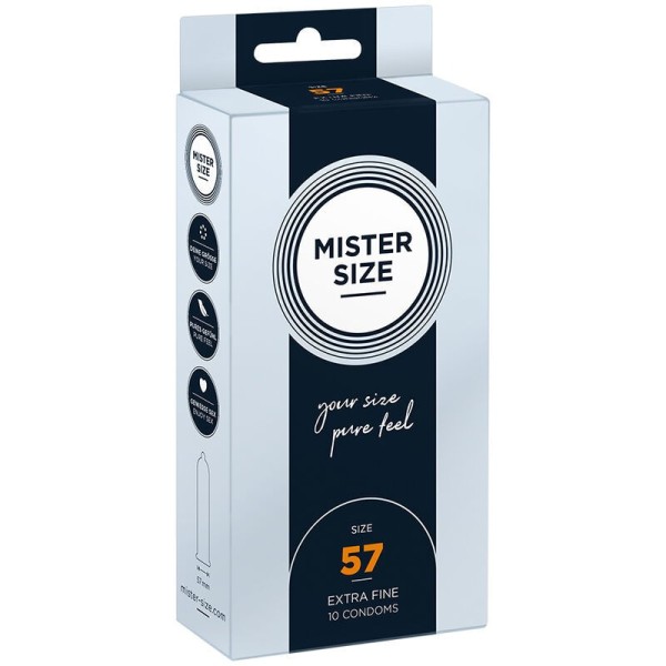 MISTER SIZE - PRÉSERVATIF TAILLE L 57 MM (10 UNITÉS) MISTER SIZE