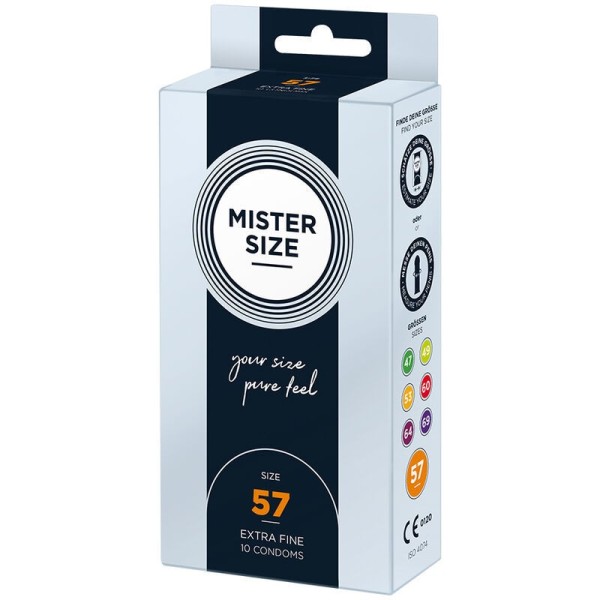 MISTER SIZE - PRÉSERVATIF TAILLE L 57 MM (10 UNITÉS) MISTER SIZE