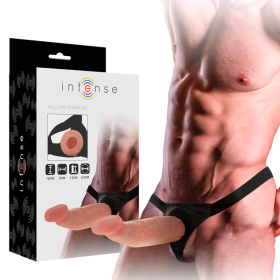 Intense - Arnês Oco Com Vibrador 18 x 3,5 CM