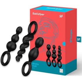 SATISFYER - SET PLUG ANAL 3 PIEZAS PLUGS SATISFYER NEGRO