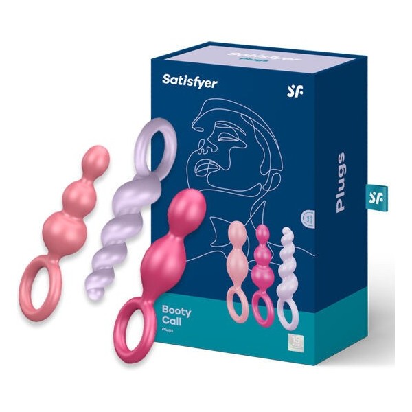 SATISFYER - JEU DE BOUCHONS ANAL 3 PCS TRICOLORE SATISFYER PLUGS