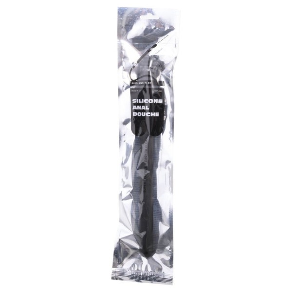 ALL BLACK - DOUCHE ANAL RÉTRACTABLE SILICONE 27 CM ALL BLACK