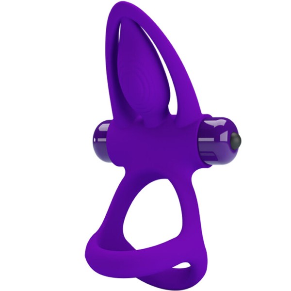 Pretty Love - Anneau Vibrateur 10 Vibrations Silicone Violette