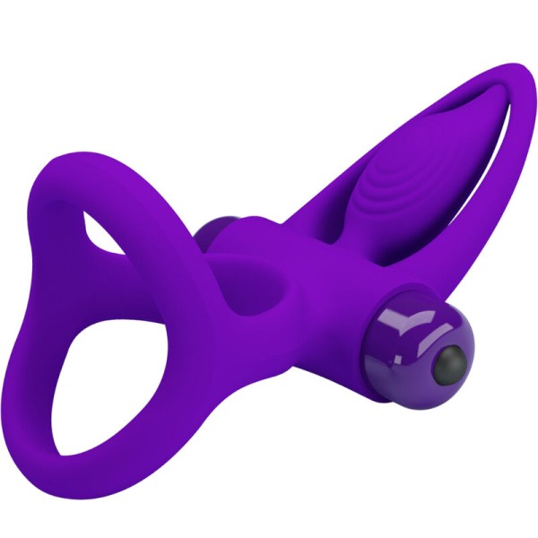 Pretty Love - Anneau Vibrateur 10 Vibrations Silicone Violette