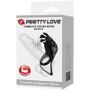 Pretty Love - Anneau Vibrateur Ruben 7 Vibrations Silicone Noir