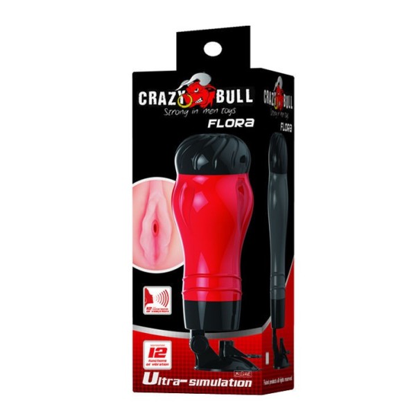 CRAZY BULL - FLORA VAGINA CON BASE MASTURBADORA CRAZY BULL VOICE